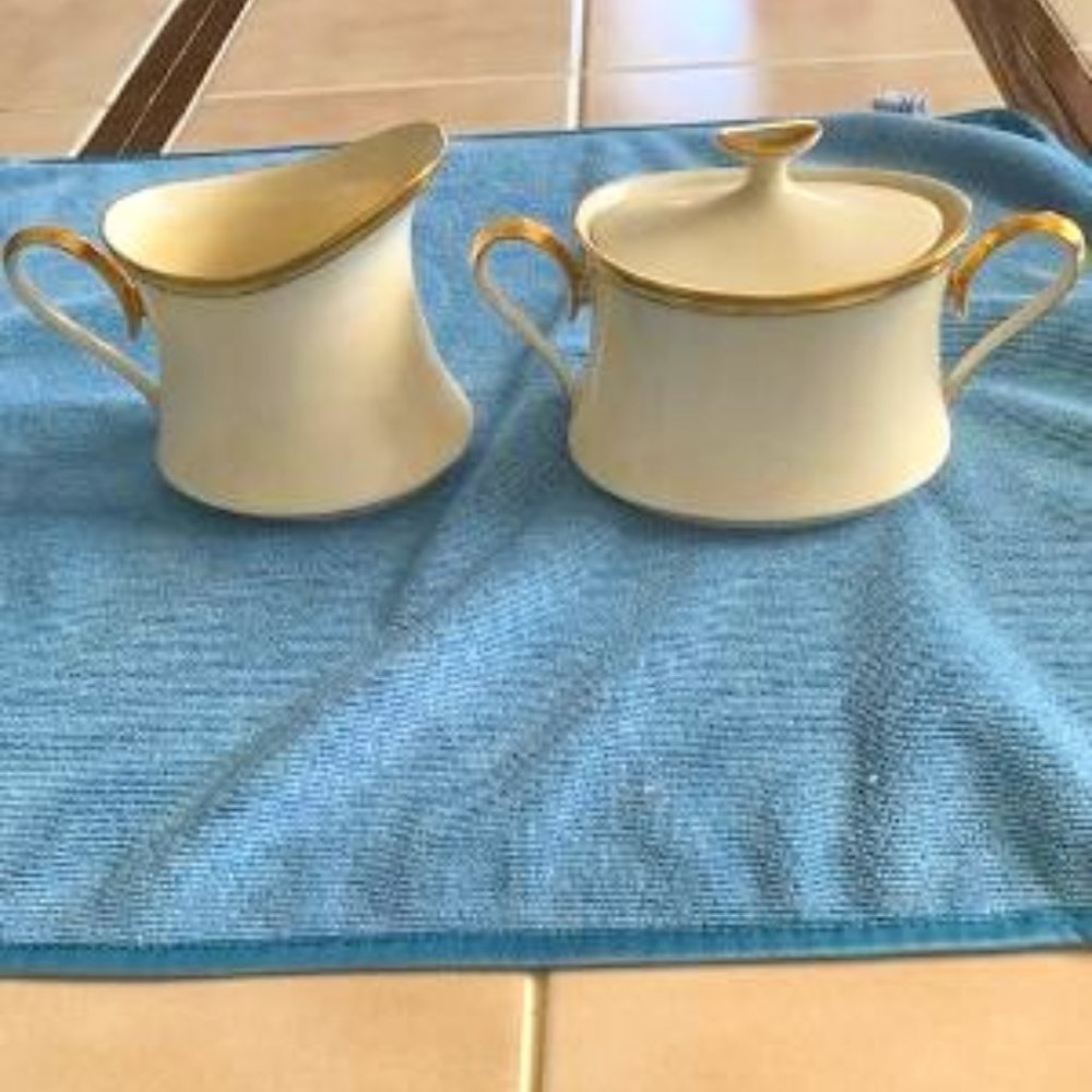 3 Piece Lenox Eternal Sugar & Creamer Set (Used)